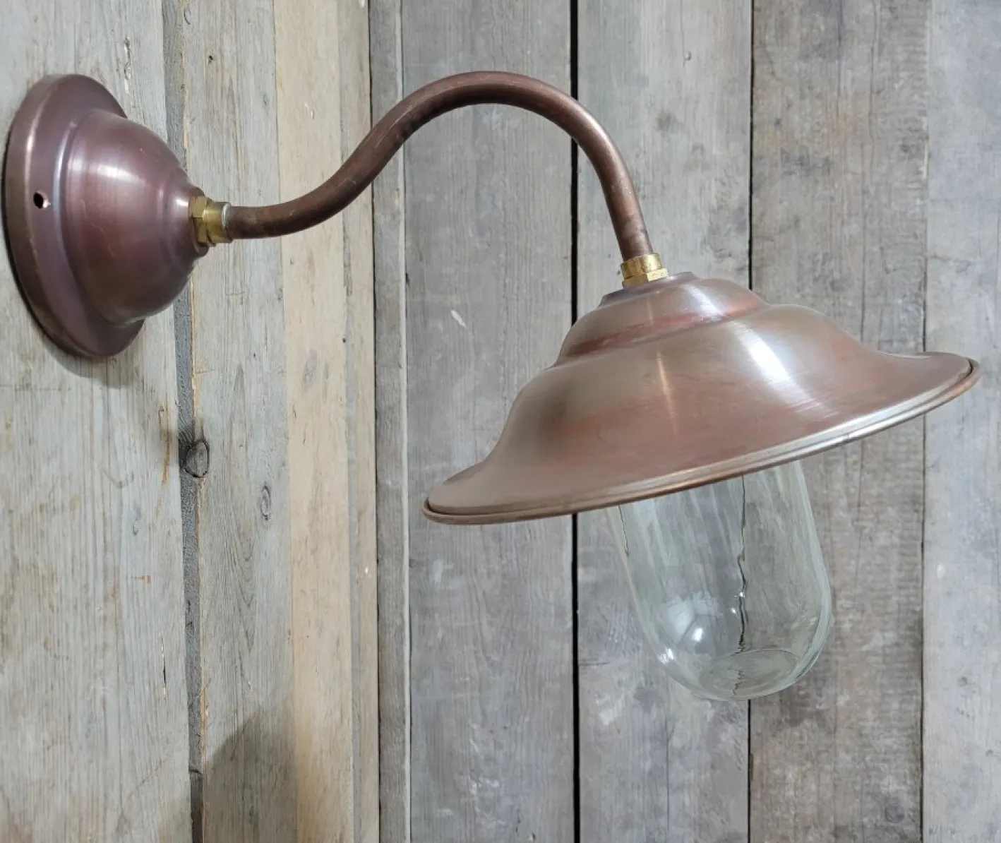Französische klassische Kupfer-Außenlampe mit Scheunenlicht