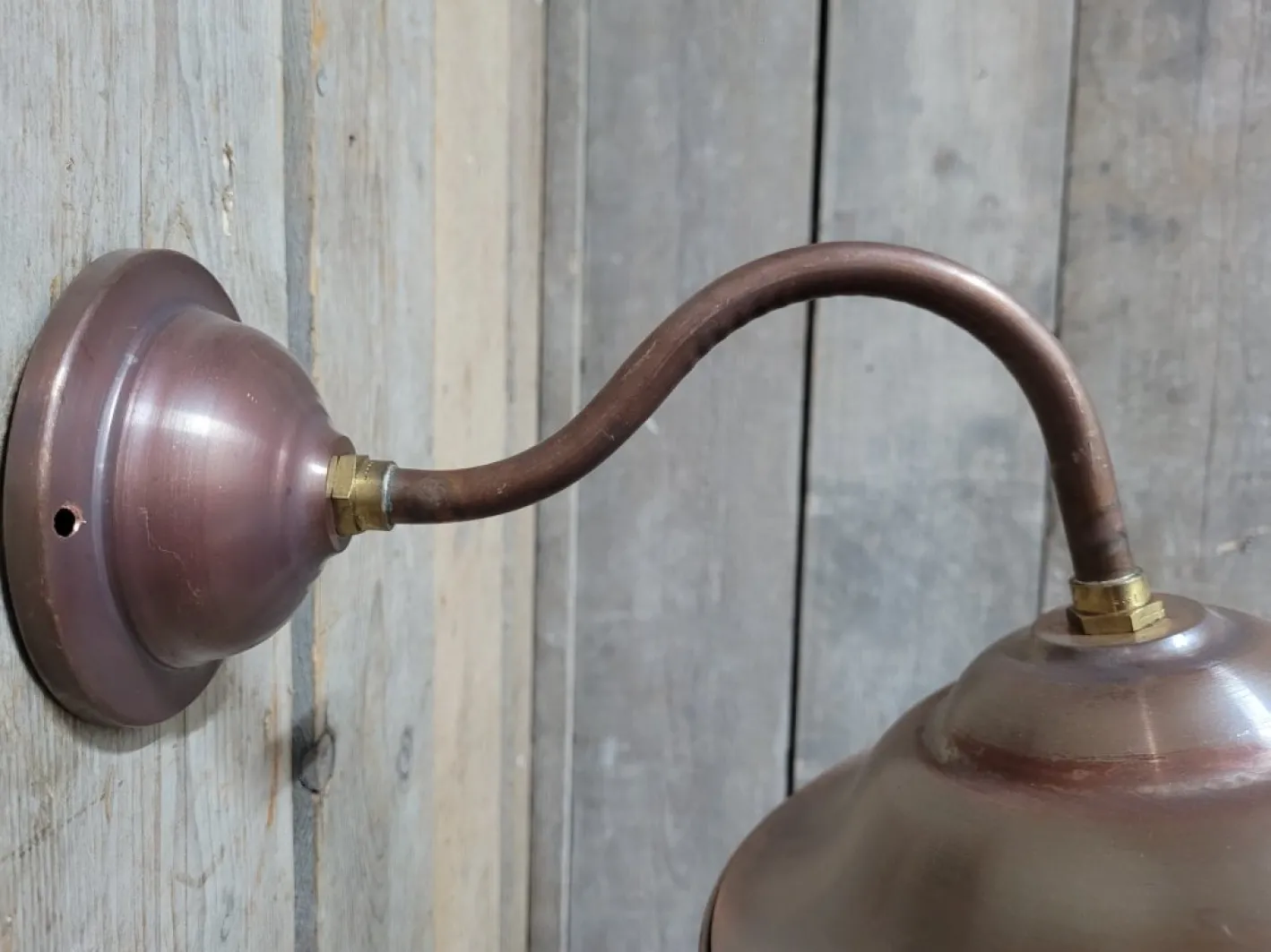 Französische klassische Kupfer-Außenlampe mit Scheunenlicht