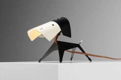 Französische Lampe in Hunde-Optik von Jean Boris Lacroix für Disderot, 1950