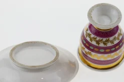 Französische Porzellan Teetasse mit Unterteller, 2er Set