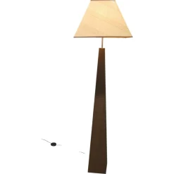 Französische Postmoderne Kunstleder Stehlampe, 1980