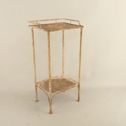 Französischer Shabby Chic Pflanzenständer aus Schmiedeeisen, 1910er