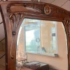 Französischer Wandspiegel aus geschnitztem Holz im Jugendstil, 1920