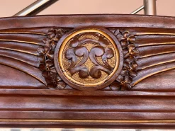 Französischer Wandspiegel aus geschnitztem Holz im Jugendstil, 1920