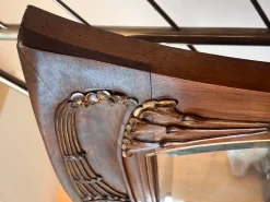 Französischer Wandspiegel aus geschnitztem Holz im Jugendstil, 1920
