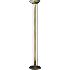 Französische Vintage Stehlampe aus Messing & Glas, 1980er