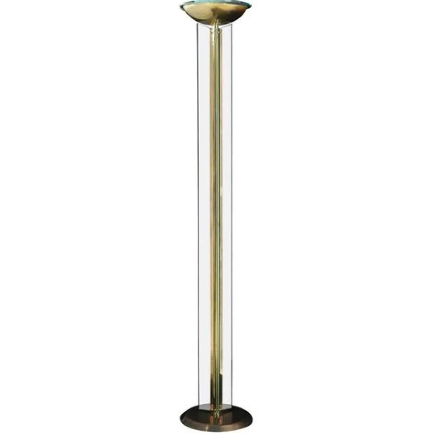 Französische Vintage Stehlampe aus Messing & Glas, 1980er