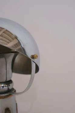 Französische Vintage Tischlampe aus Kupfer & Chrom, 1930