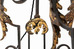 Französische Vintage Tischlampen aus Schmiedeeisen, 1920er, 2er Set
