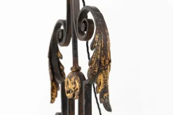 Französische Vintage Tischlampen aus Schmiedeeisen, 1920er, 2er Set