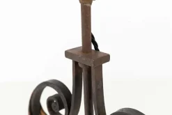 Französische Vintage Tischlampen aus Schmiedeeisen, 1920er, 2er Set