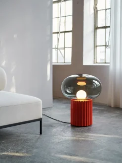 Fungi Stehlampe in Orange von Hanne Willmann für Favius