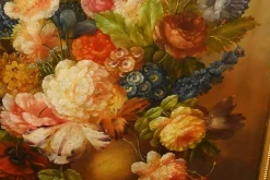 Georgischer Künstler, Stillleben mit Blumen, Ölgemälde, Gerahmt