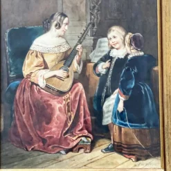 Gertrude Maria, Figurative Szene, 1880, Aquarell, gerahmt