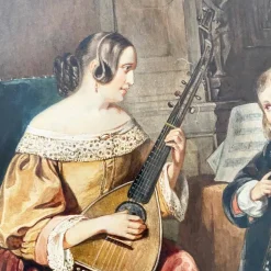 Gertrude Maria, Figurative Szene, 1880, Aquarell, gerahmt