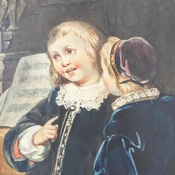 Gertrude Maria, Figurative Szene, 1880, Aquarell, gerahmt