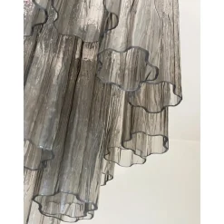 Grauer italienischer Tronchi Kronleuchter aus Kunstglas von Simoeng für Simoeng