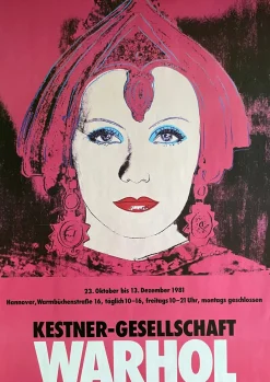 Greta Garbo Poster im Stil von Andy Warhol für Kestner-Gesellschaft Hannover, 1981