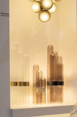 Große Cactus Stehlampe in Rauchgrau mit schwarzem Mittelteil von Mickael Koska für Pulpo
