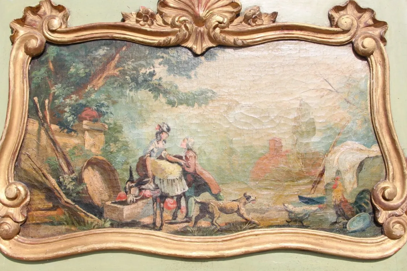 Großer Louis XV Regency Trumeau
