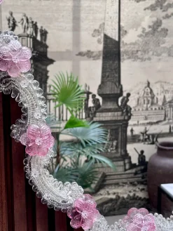 Großer Venezianischer Wandspiegel aus Muranoglas, 1950er