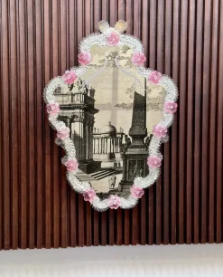 Großer Venezianischer Wandspiegel aus Muranoglas, 1950er