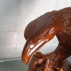 Große Steinadler Skulptur aus Holz, 2000er