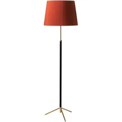 Hall Foot G1 Stehlampe in Rot & Messing von Jaume Sans