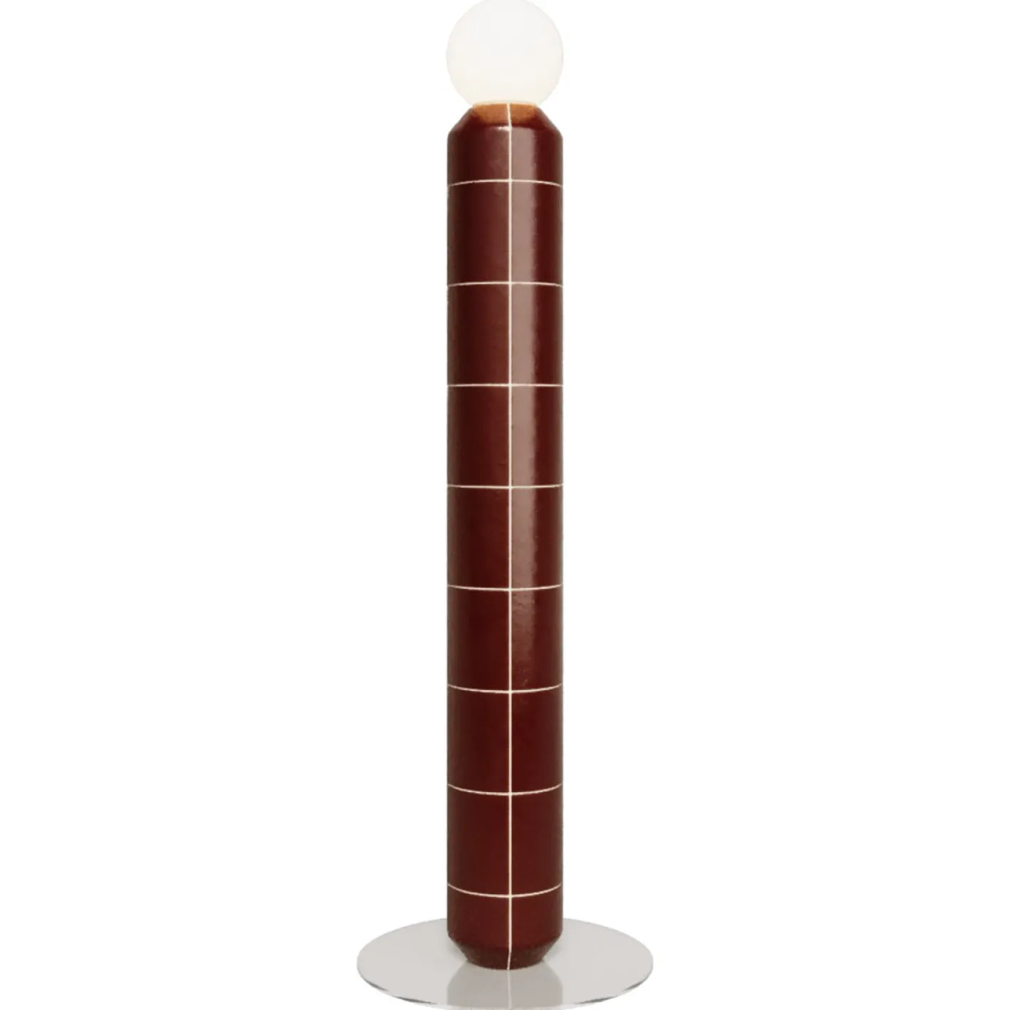 Handgefertigte Stehlampe aus Keramik & Glas in Rot von Svitanok