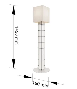 Handgefertigte Stehlampe aus Keramik & Glas mit polierter bernsteinfarbener Glasur von Artem Zakharchenko-Halytskyi