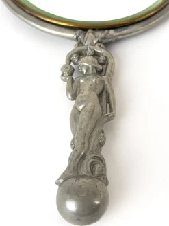 Handspiegel aus Zinn von CG Hallberg, Stockholm, 1929
