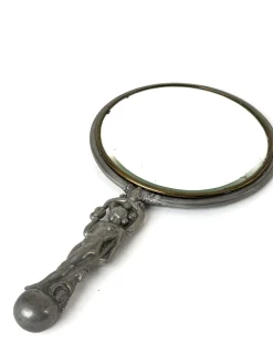 Handspiegel aus Zinn von CG Hallberg, Stockholm, 1929
