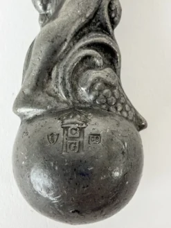 Handspiegel aus Zinn von CG Hallberg, Stockholm, 1929