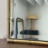 Hollywood Regency Wandspiegel aus Messing, 1960er