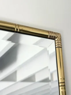 Hollywood Regency Wandspiegel aus Messing, 1960er