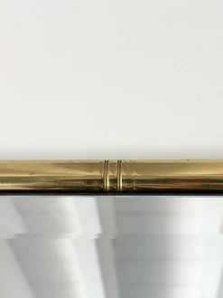Hollywood Regency Wandspiegel aus Messing, 1960er