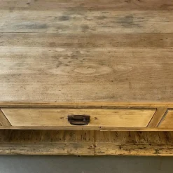 Industrieller Vintage Bäckertisch aus Buche & Bergahorn