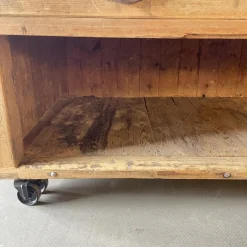 Industrieller Vintage Bäckertisch aus Buche & Bergahorn