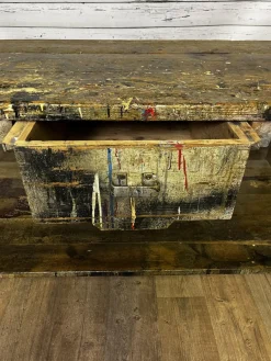 Industrielle Vintage Werkbank aus Fichte