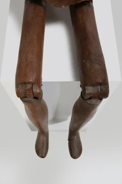 Italiano Ignoto, Gegliederte Maler-Schaufensterpuppe, 1790, Holz mit Glasdetails