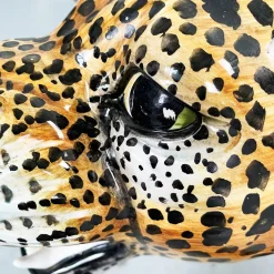 Italienische Mid-Century Modern Cheetah Keramik Statue, 1960er