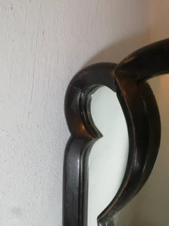 Italienischer Art Deco Spiegel mit Schmirgelglas, 1940er