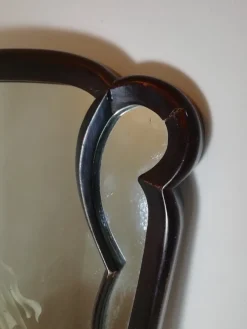Italienischer Art Deco Spiegel mit Schmirgelglas, 1940er
