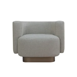 Italienischer Sessel mit Ginghammuster Stoff von Kabinet