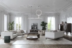 Italienischer Sessel mit Ginghammuster Stoff von Kabinet