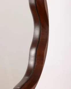 Italienischer Vintage Wandspiegel aus Formholz, 1970er
