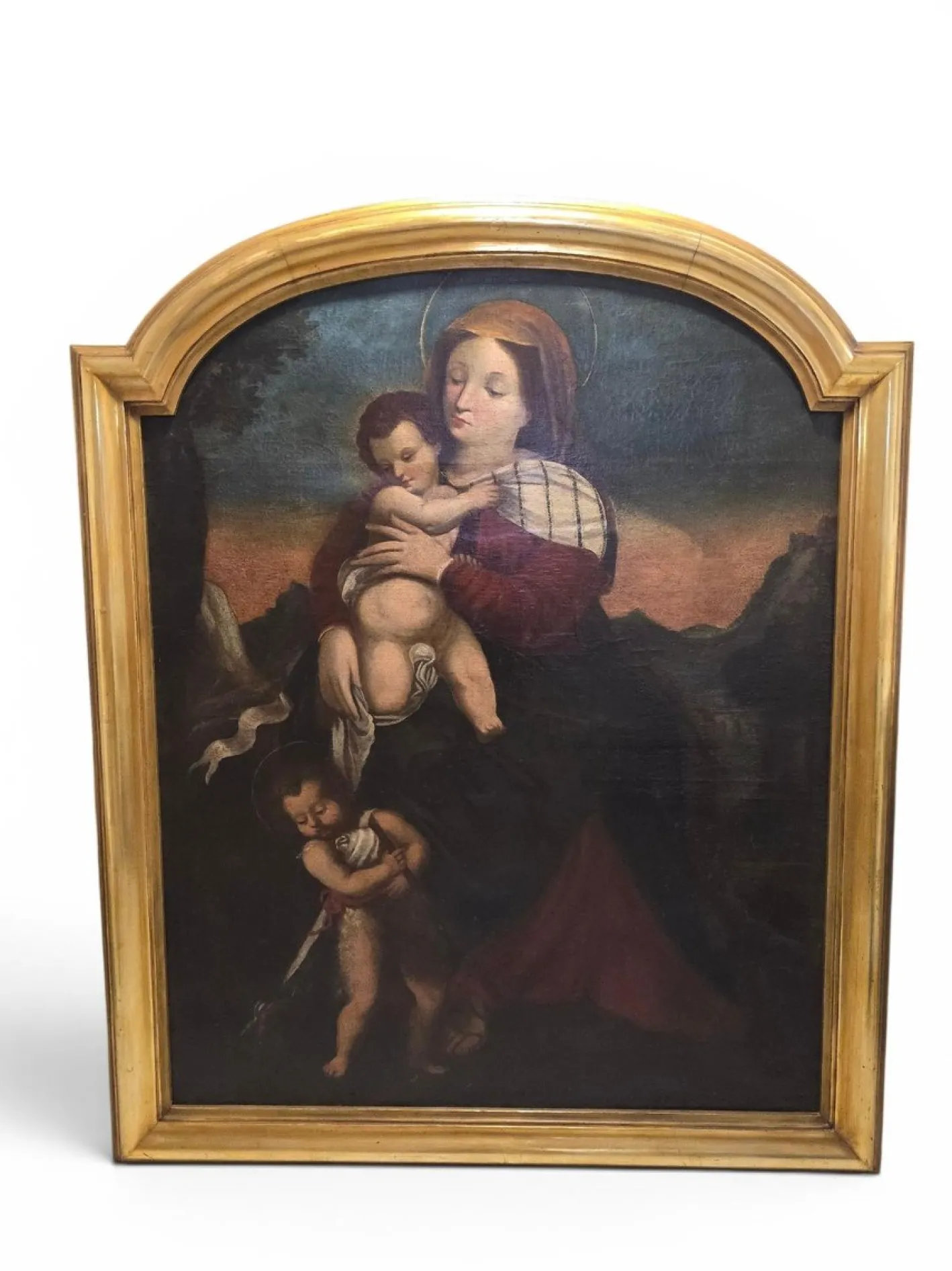 Italienisches Ölgemälde auf Leinwand, 1690er, gerahmt