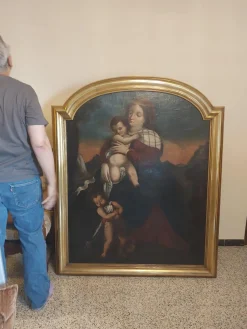 Italienisches Ölgemälde auf Leinwand, 1690er, gerahmt