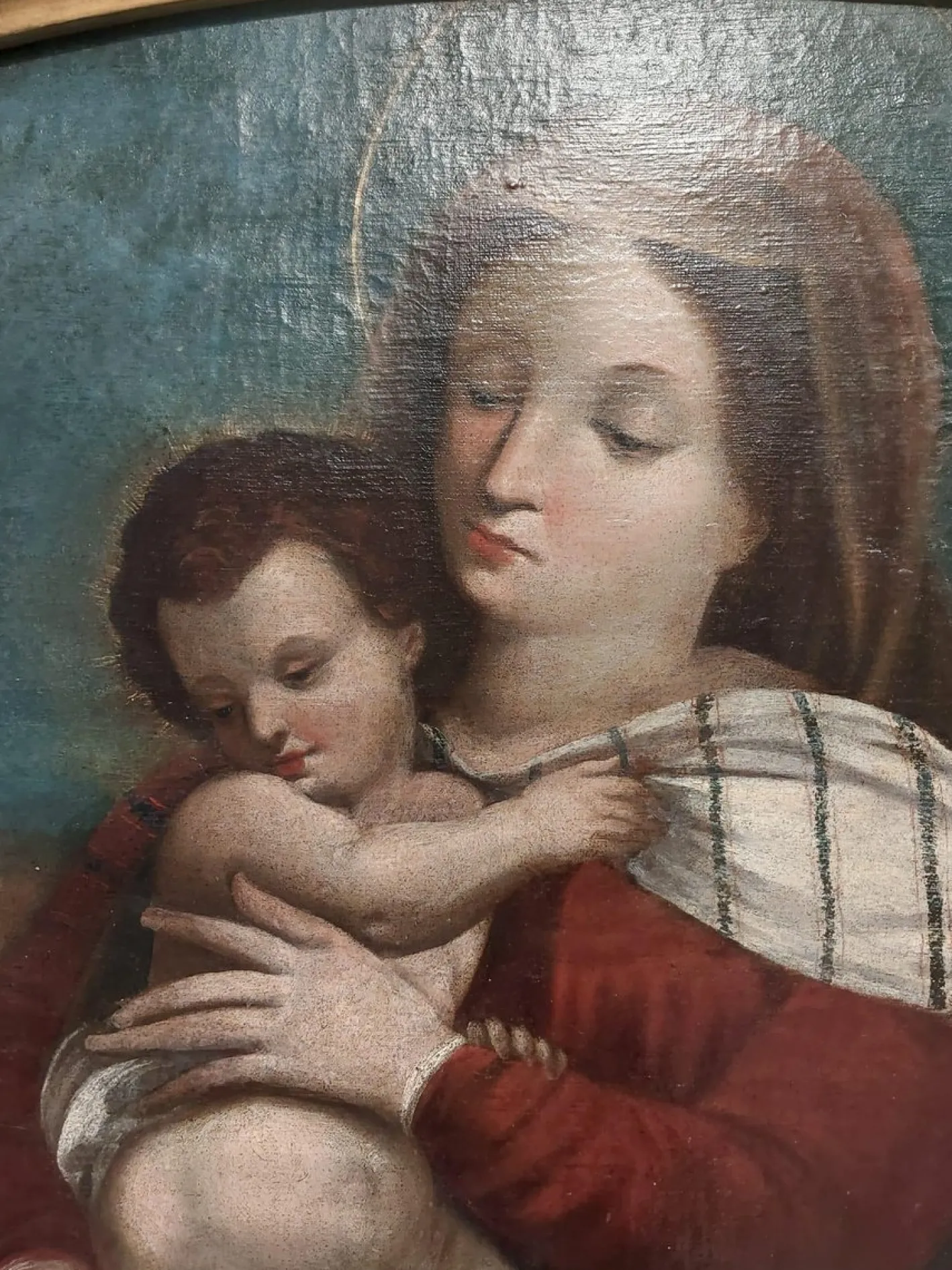 Italienisches Ölgemälde auf Leinwand, 1690er, gerahmt