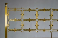 Italienisches Mid-Century Messing Doppelbett von Osvaldo Borsani